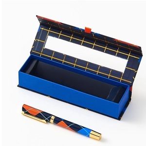 NWT Paper Source Plaid Boxed Ball Point Pen